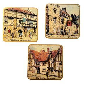 Vintage 1950s Win-El-Ware Coasters Lot Of 3 Made In England